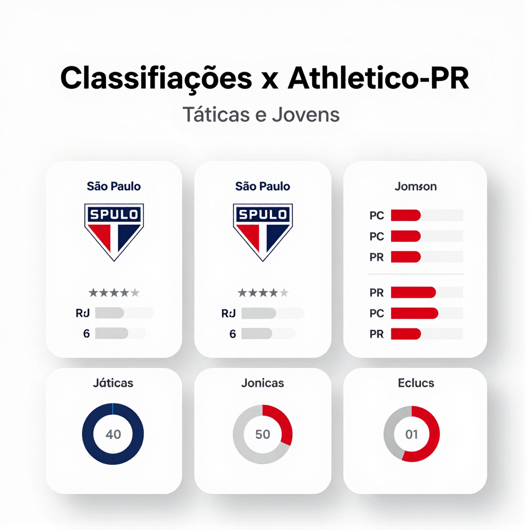 Infográfico - Classificações de São Paulo x Athletico-PR: Táticas e Jovens Talentos que Alinham o Brasileirão ao Palco Olímpico