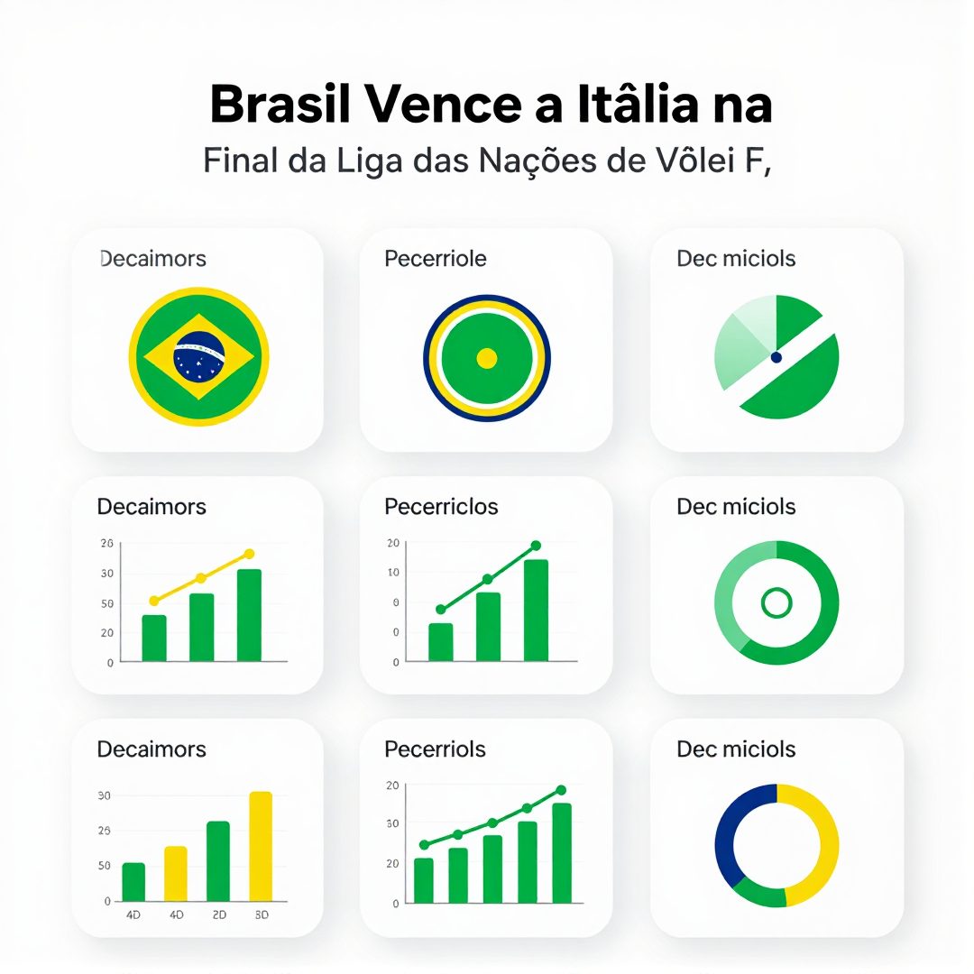 Infográfico - Brasil Vence a Itália na Final da Liga das Nações de Vôlei Feminino: Ana Cristina Artilheira e Projeção Olímpica