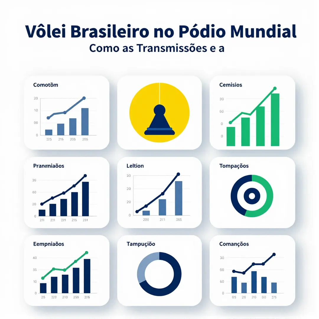 Infográfico - Vôlei Brasileiro no Pódio Mundial: Como as Transmissões e a Internacionalização Consolidam o Legado Olímpico