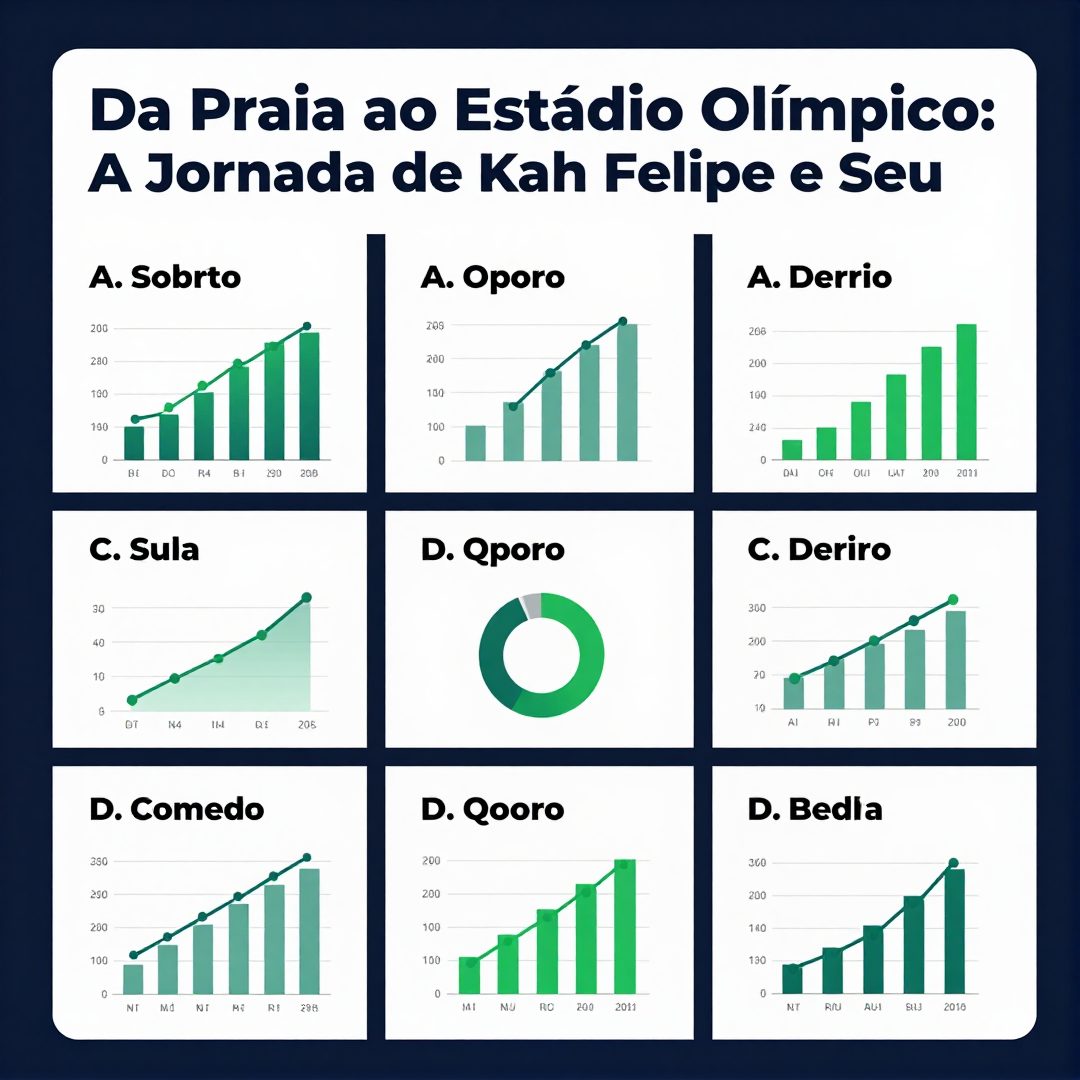 Infográfico - Da Praia ao Estádio Olímpico: A Jornada de Kah Felipe e Seu Legado no Vôlei Internacional