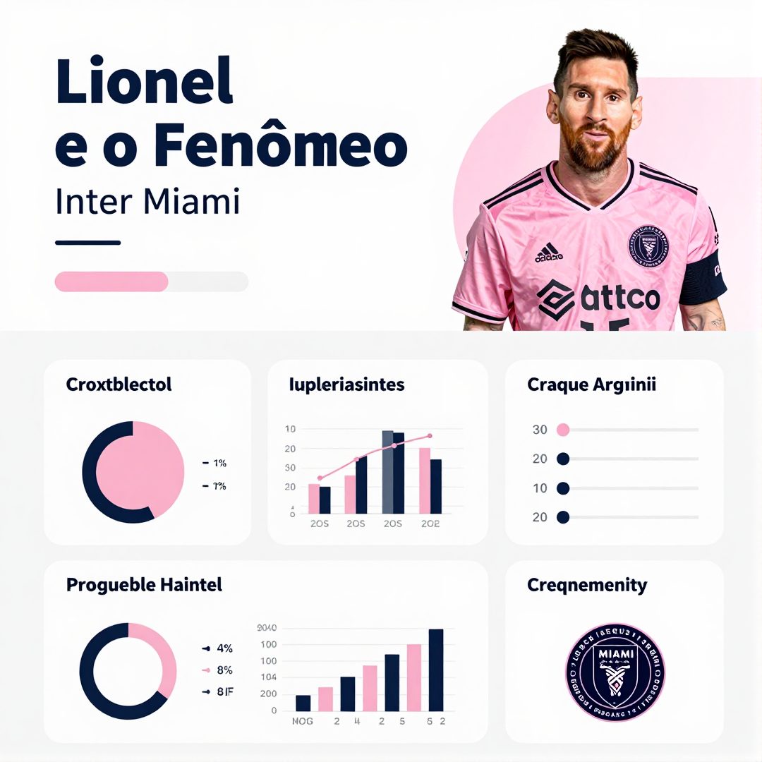 Infográfico - Lionel Messi e o Fenômeno Inter Miami: Como o Craque Argentino Redefine a Dinâmica do Futebol Internacional