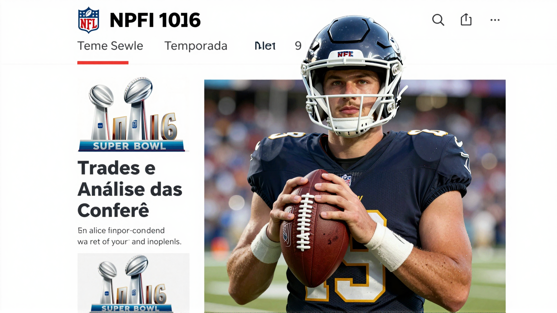 NFL Temporada 2026: Super Bowl, Trades e Análise das Conferências