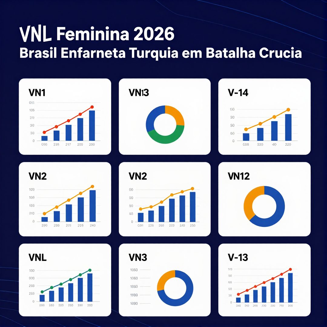 Infográfico - VNL Feminina 2026: Brasil Enfrenta Turquia em Batalha Crucial para o Ciclo Olímpico