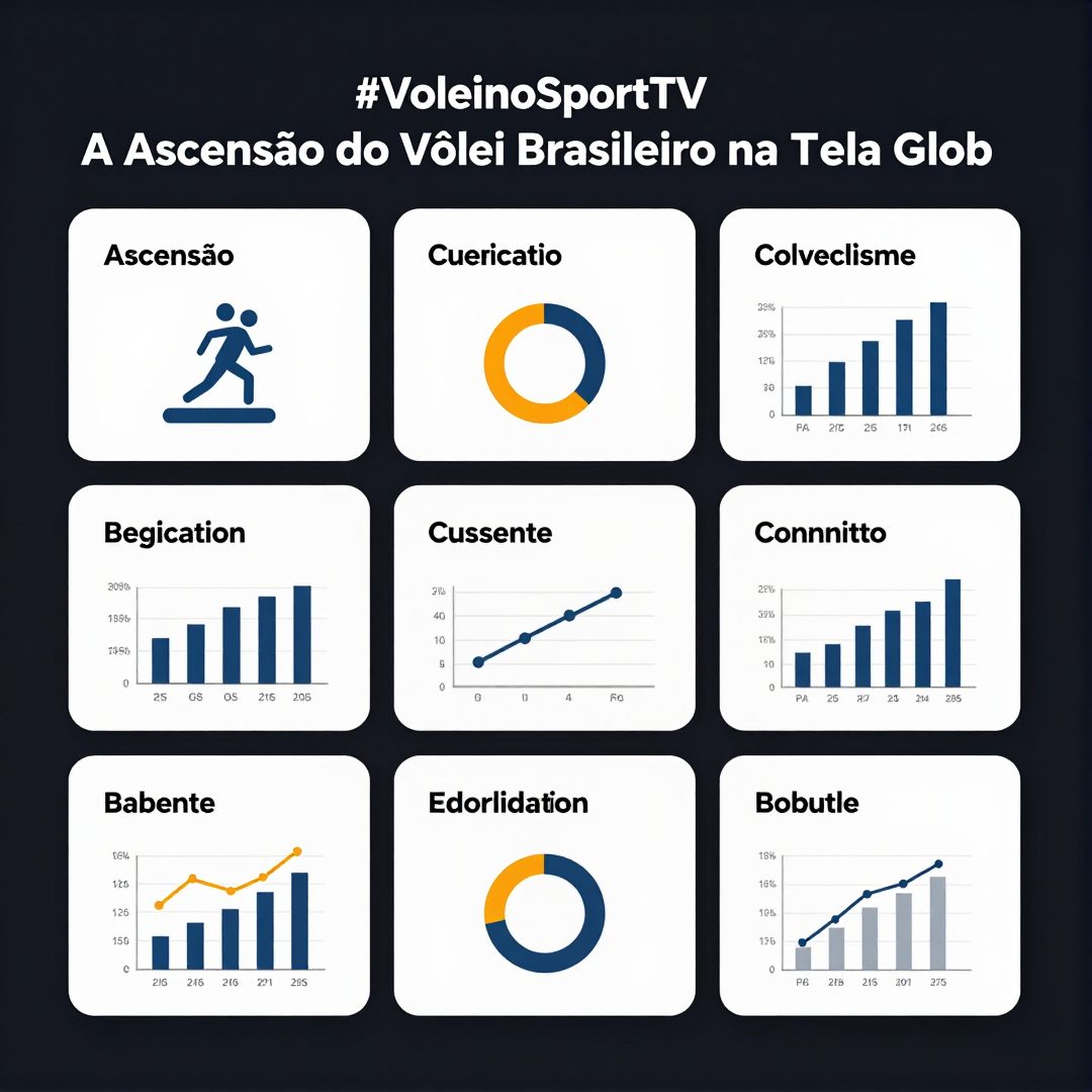 Infográfico - #VoleinoSportTV: A Ascensão do Vôlei Brasileiro na Tela Global e no Calendário Olímpico