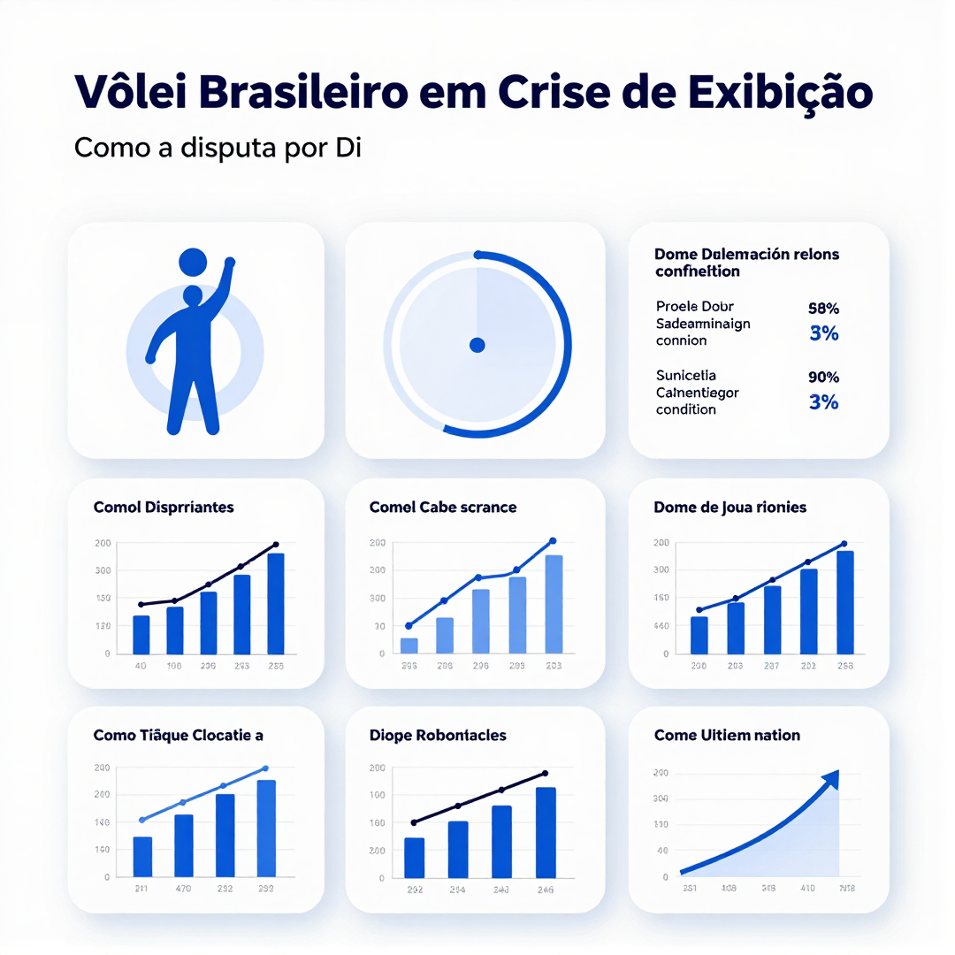 Infográfico - Vôlei Brasileiro em Crise de Exibição: Como a Disputa por Direitos de TV Ameaça o Ciclo Olímpico
