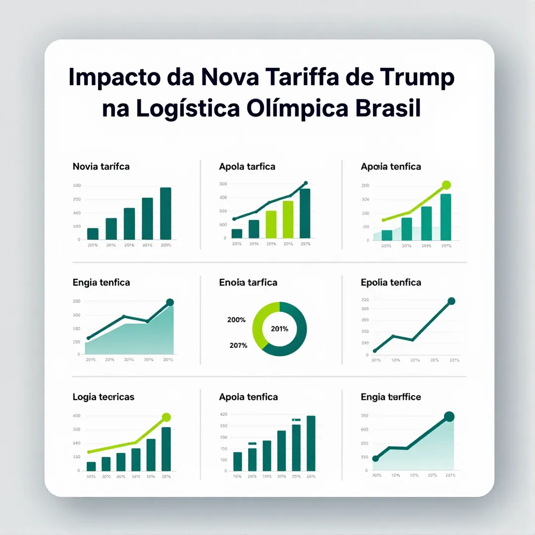 Infográfico - Impacto da Nova Tarifa de Trump na Logística Olímpica Brasileira: Como o 'Tarifaço' Muda o Cenário dos Atletas Brasileir