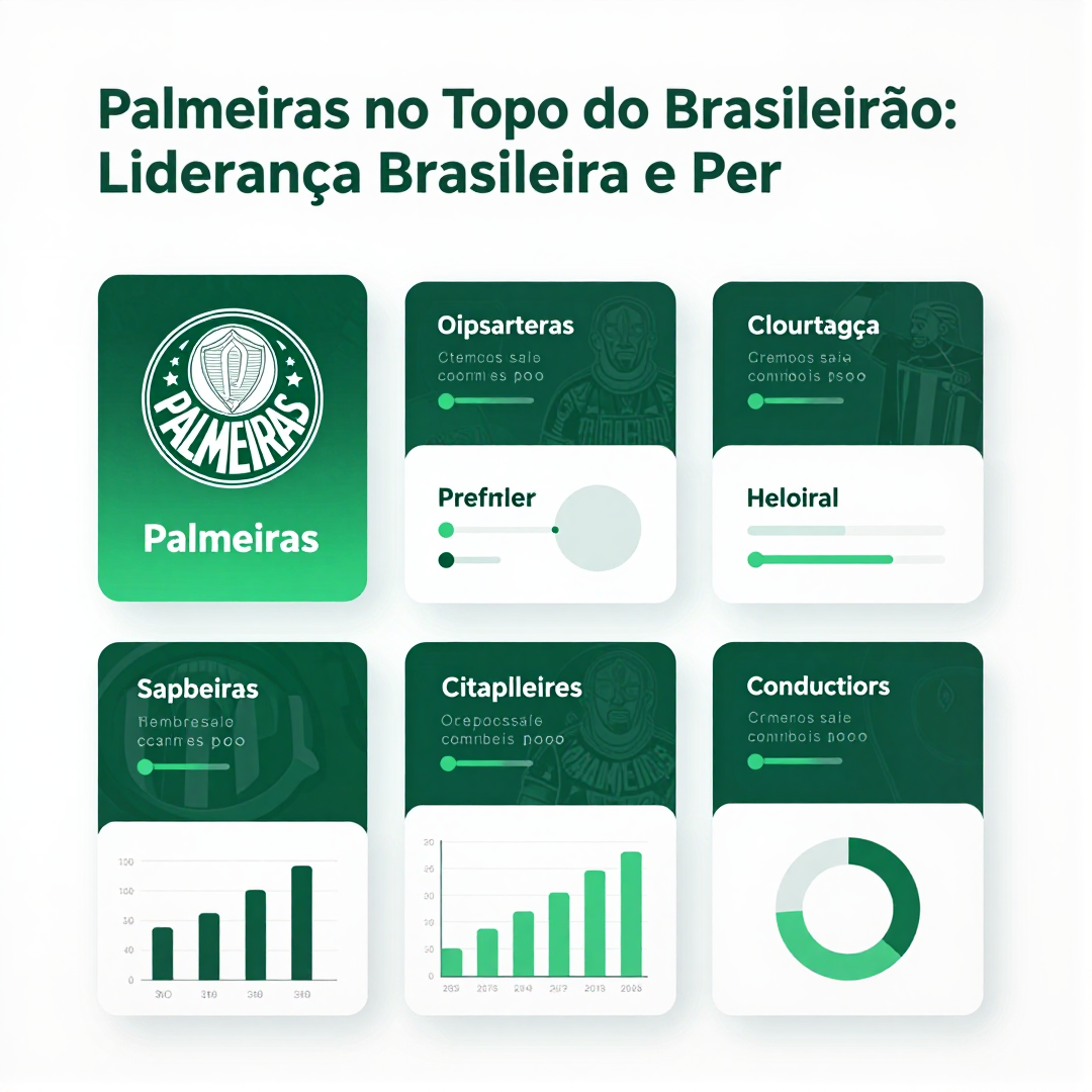 Infográfico - Palmeiras no Topo do Brasileirão: Liderança Brasileira e Perspectivas Internacionais
