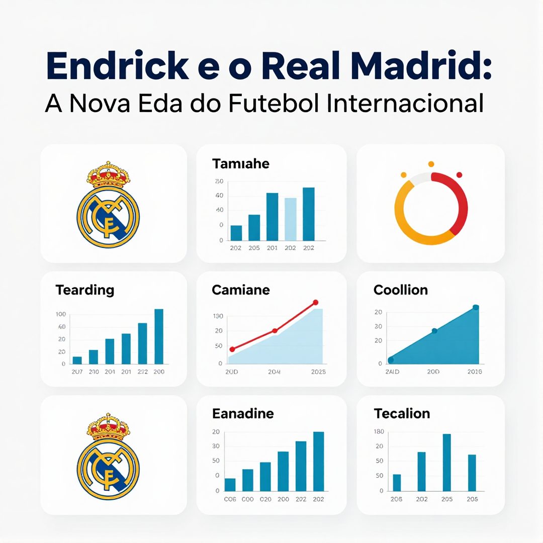Infográfico - Endrick e o Real Madrid: A Nova Era do Futebol Internacional e das Olimpíadas