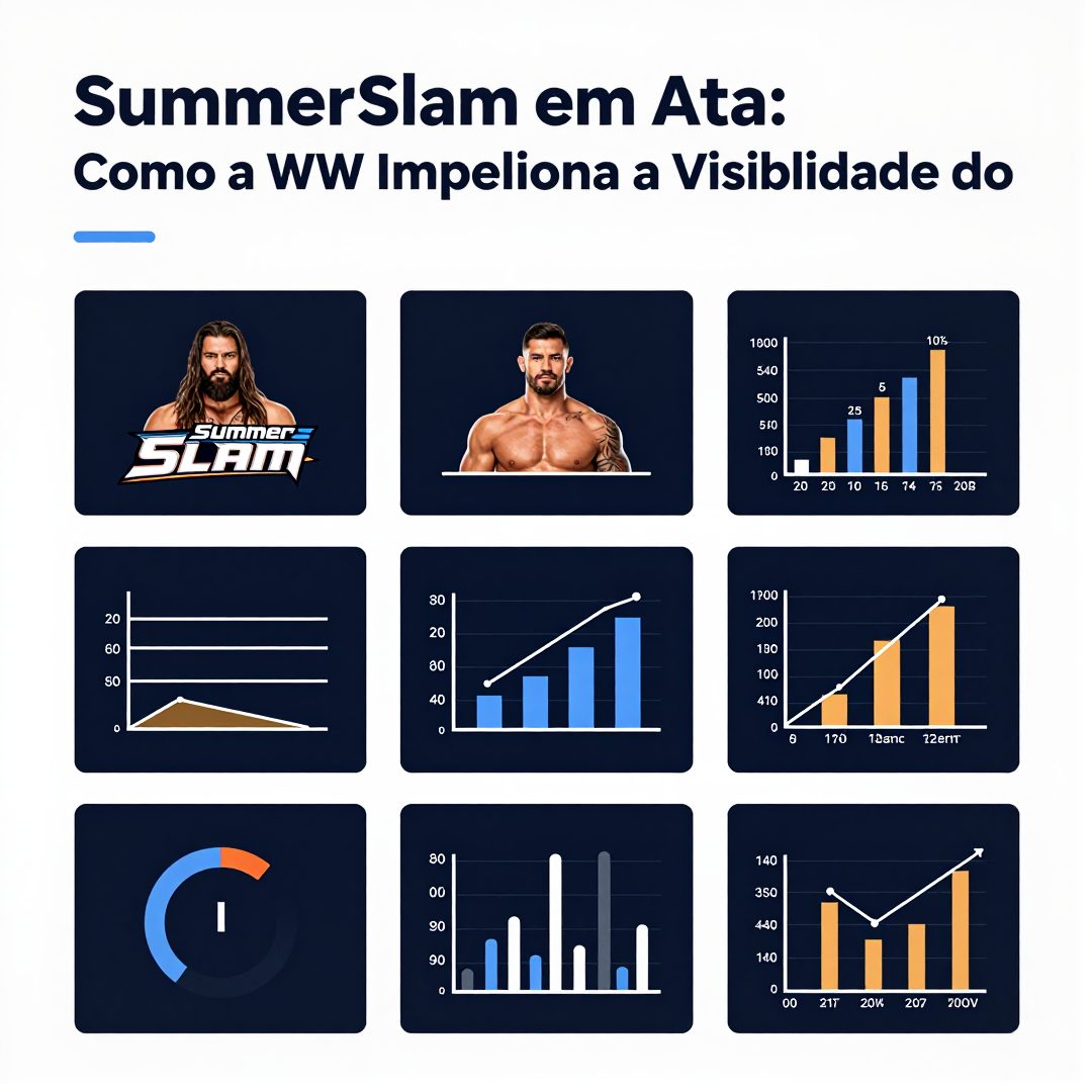 Infográfico - SummerSlam em Alta: Como a WWE Impulsiona a Visibilidade do Wrestling no Circuito Esportivo Internacional