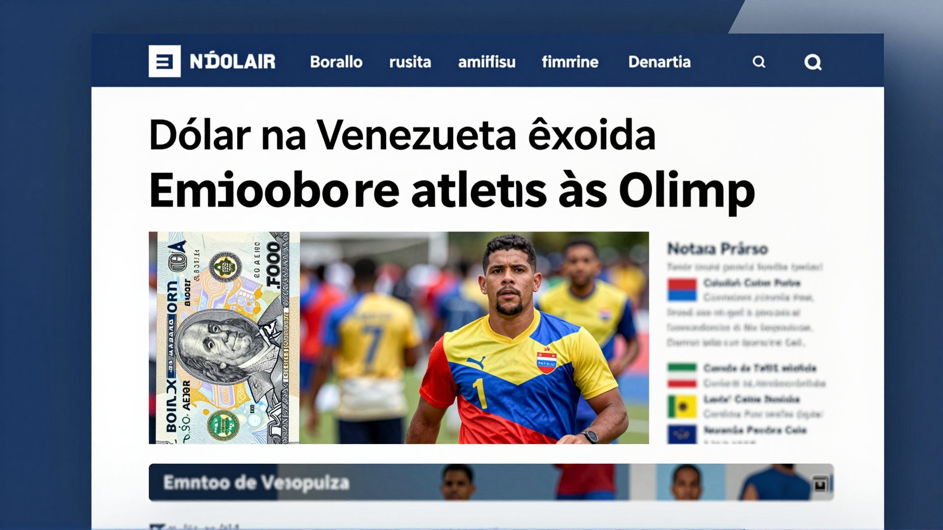 Dólar na Venezuela impulsiona êxodo de atletas rumo às Olimpíadas e ao futebol europeu