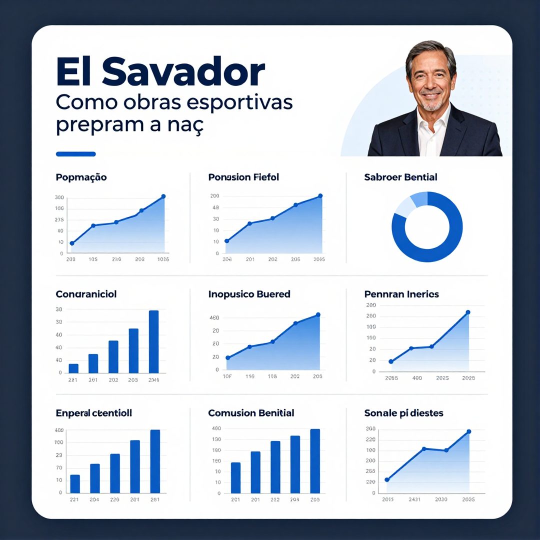 Infográfico - El Salvador sob Bukele: como obras esportivas preparam a nação para as Olimpíadas
