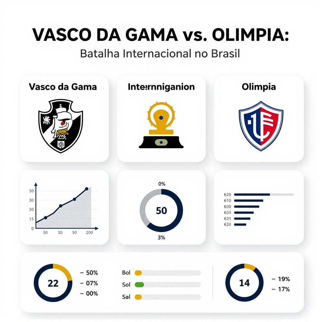 Infográfico - Vasco da Gama vs. Olimpia: Batalha Internacional no Brasil com Rastos de Fenômeno K e Lee Dong-wock