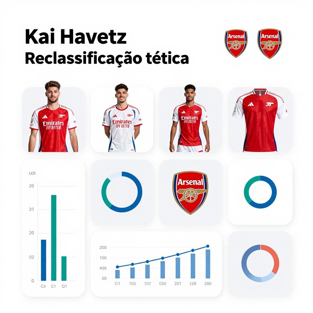 Infográfico - Kai Havertz e a reclassificação tática do Arsenal versus Coventry City: impacto no futebol internacional