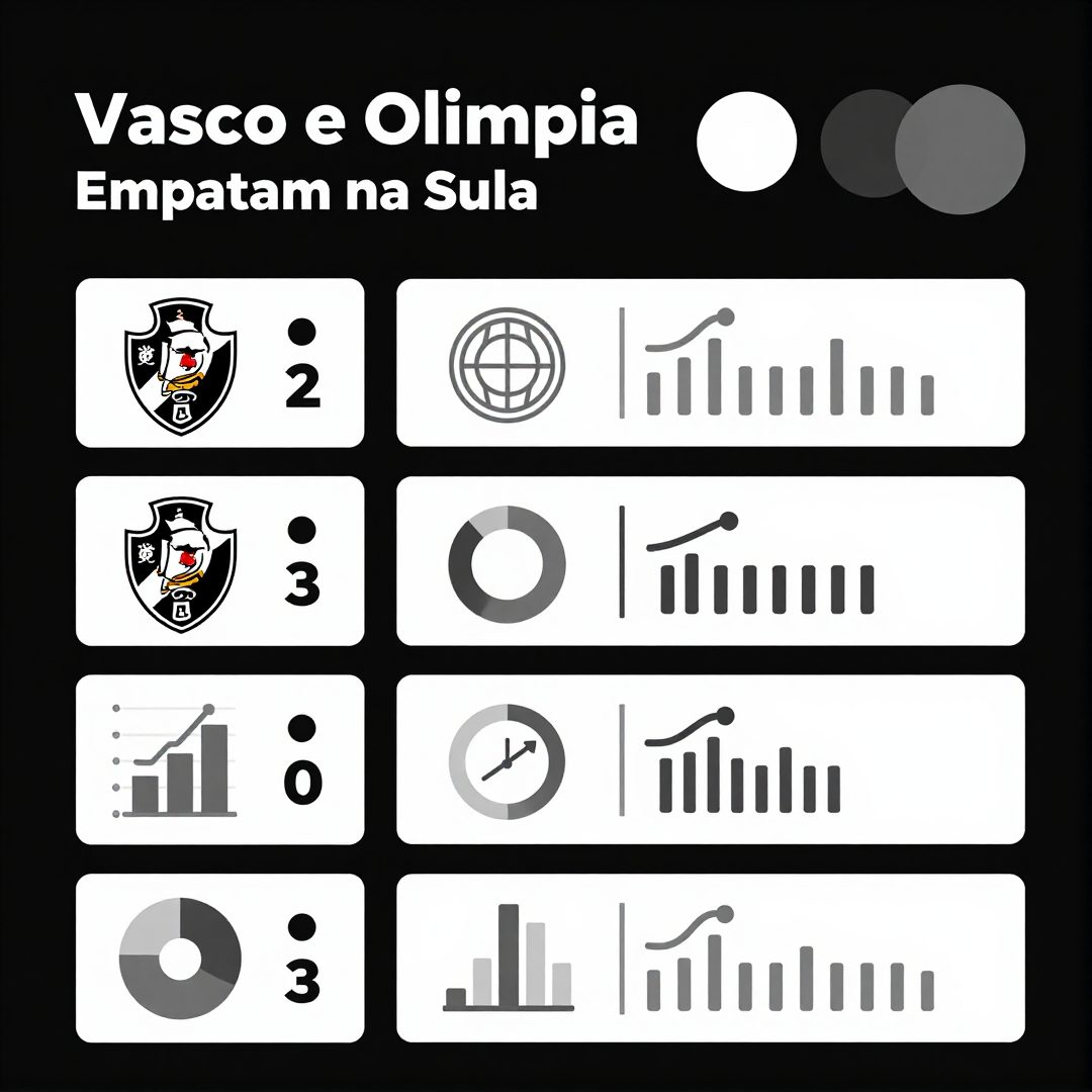 Infográfico - Vasco e Olimpia empatam na Sula e direcionam olhares para as quartas da Sul-Americana