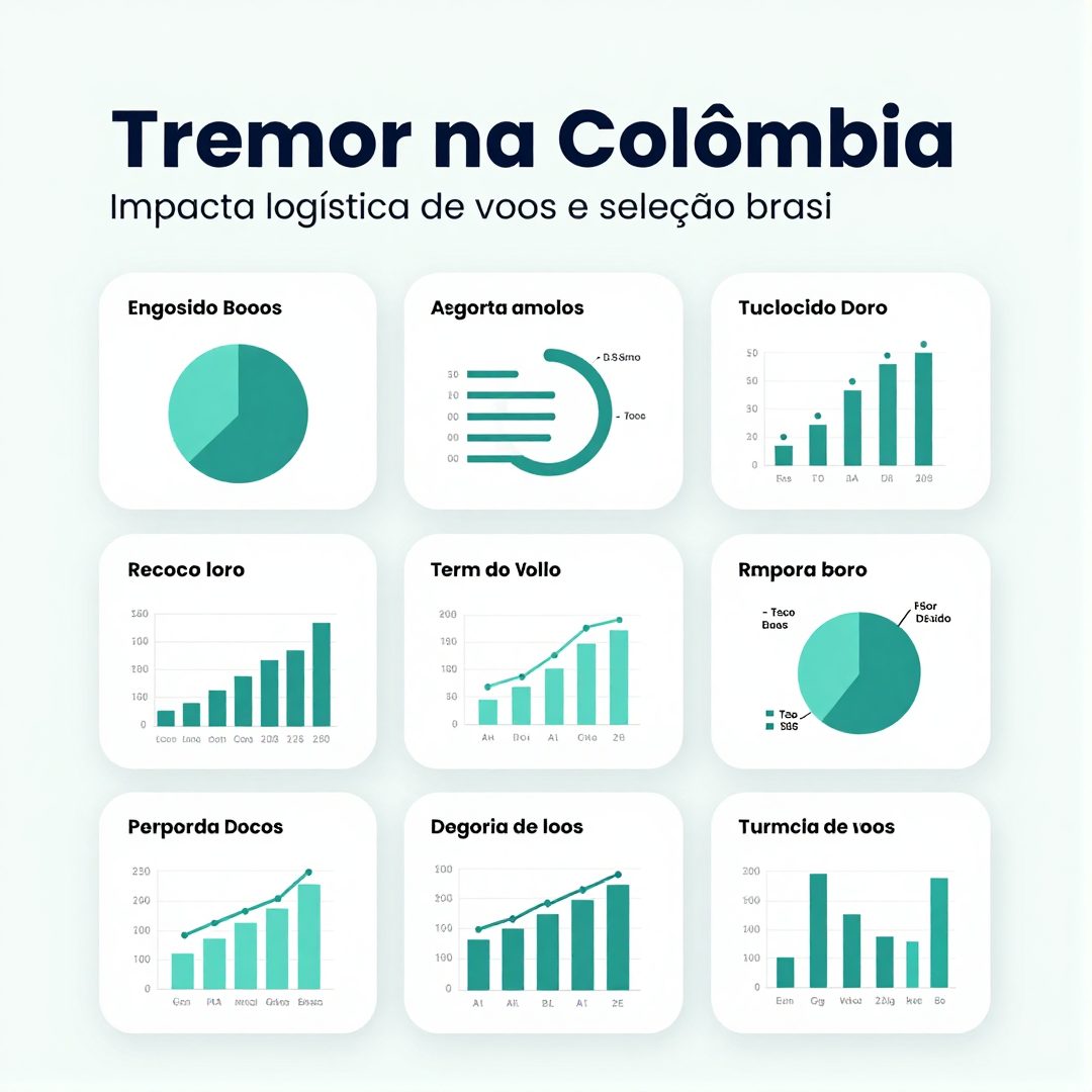 Infográfico - Tremor na Colômbia impacta logística de voos e seleção brasileira rumo aos grandes torneios internacionais