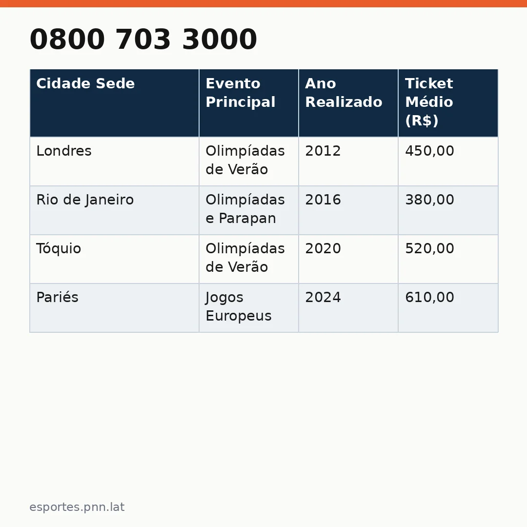 Infográfico - 0800 703 3000: Guia Completo para Participação nas Olimpíadas e Esportes Internacionais