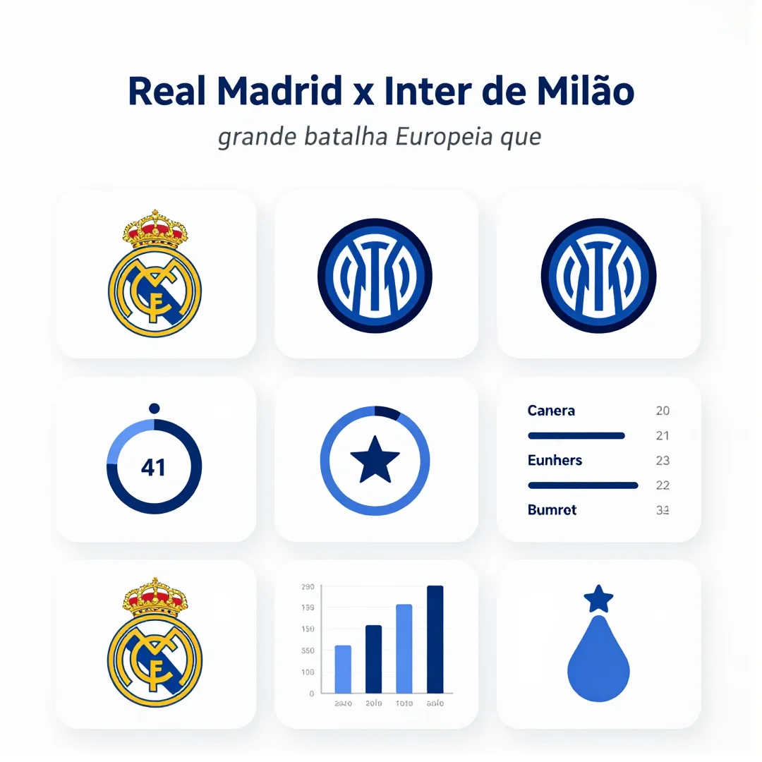 Infográfico - Real Madrid x Inter de Milão: a grande batalha europeia que define o caminho para as quartas da Champions