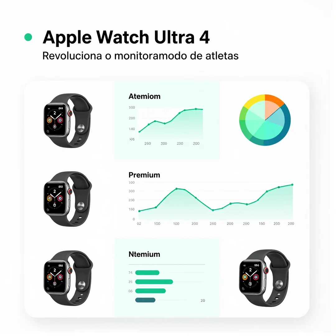 Infográfico - Apple Watch Ultra 4 revoluciona o monitoramento de atletas olímpicos com novos sensores