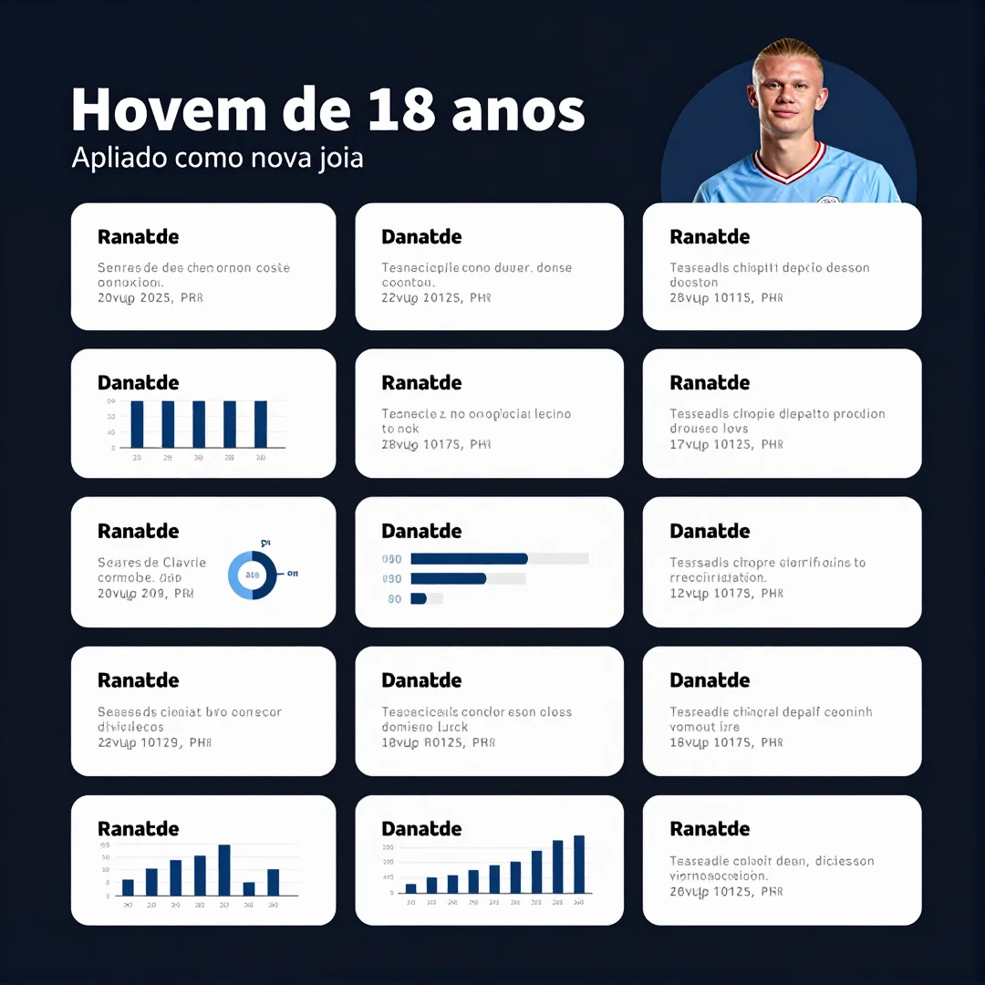 Infográfico - Haaland se rende a jovem de 18 anos apontado como nova joia do futebol