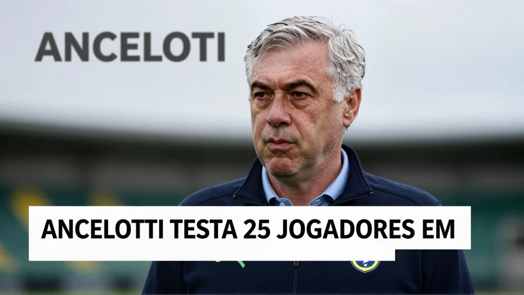 Ancelotti testa 25 jogadores em amistosos pelo Brasil e anuncia desfalques