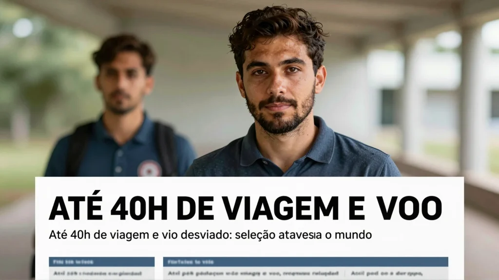 At 40h de viagem e voo desviado seleo atravessa o mundo para Data Fifa internaci