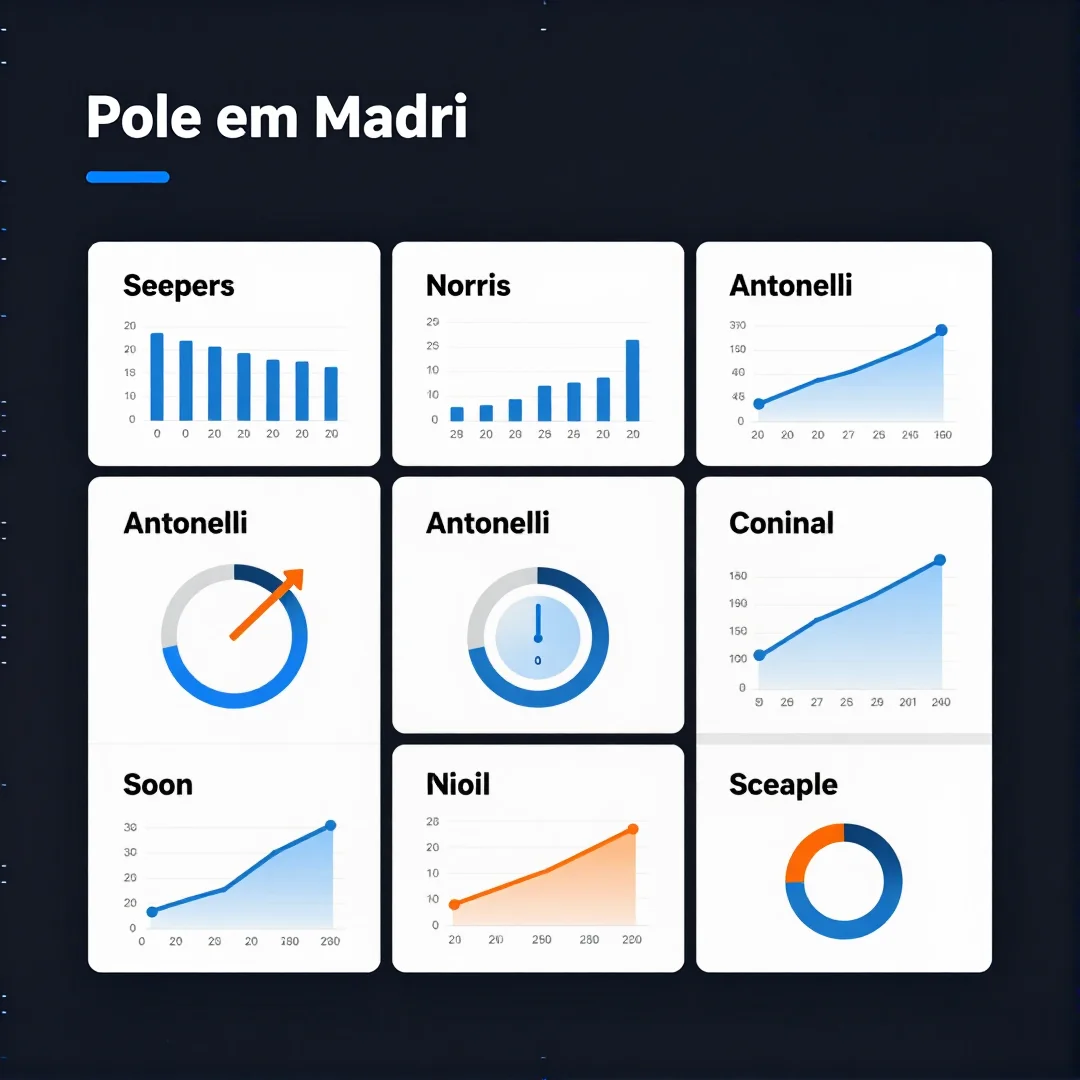 Infográfico - Pole em Madri: Norris supera Antonelli e domina o GP